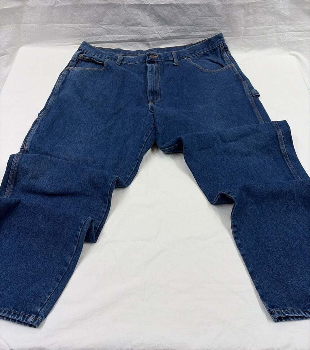 Red Kap Carpenter Jeans Men's 44x32 Work Pants Blue Denim